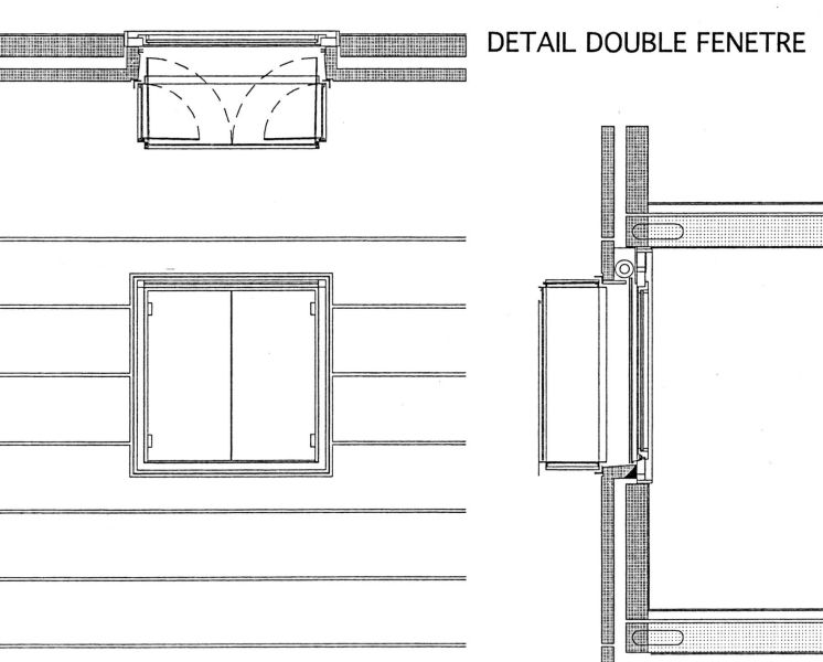 Détail d'un écran rapporté devant la fenêtre 