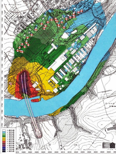 Cadastre du bruit (bruit routier et industriel)