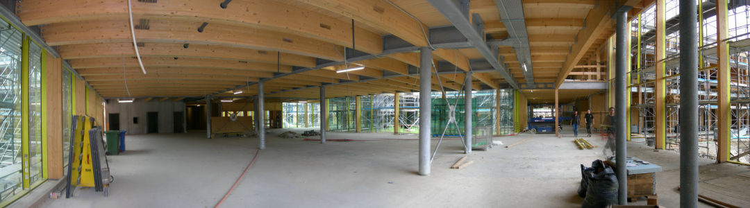 Hall d'accueil en construction