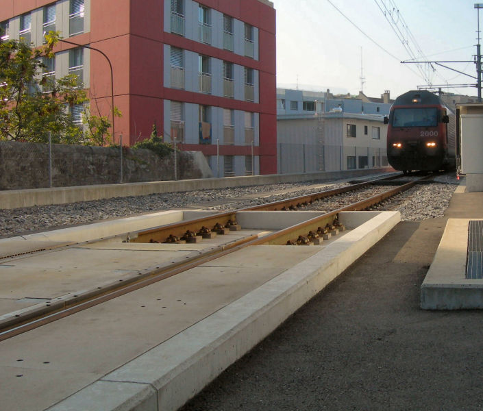 Mesures pour une installation ferroviaire (mesures des roues)