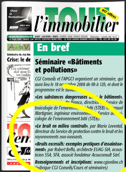 Pour que la qualité acoustique des bâtiments s'améliore .. une conférence pour les professionnels de l'immobilier