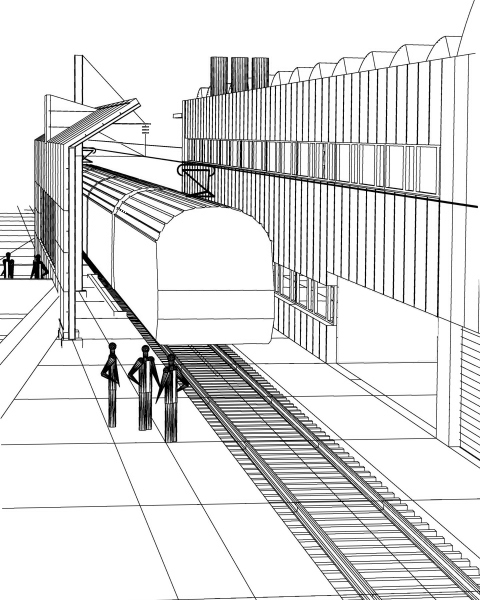 Réalisation d'un écran de protection anti-bruit EAB (assainissement acoustique du bruit d'une installation technique ferroviaire)