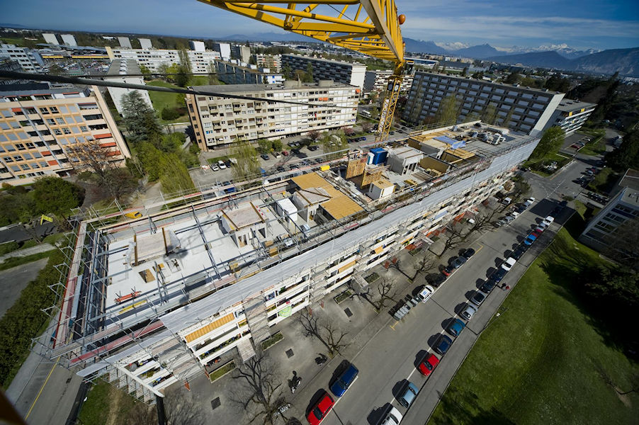 Vue (presque) d'avion, pour un chantier près de l'aéroport